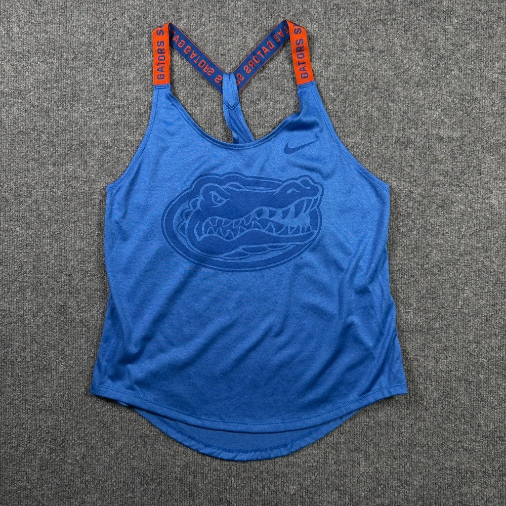 Florida Gators Dri-FIT Nike Tank Top Womens XS Blue Racerback Logo Sportswear